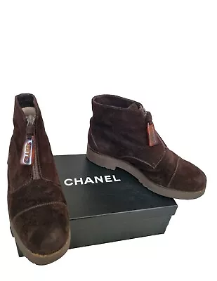 Chanel Vintage Lady's Flats Boots Sz 37 Uk4 • £164.99