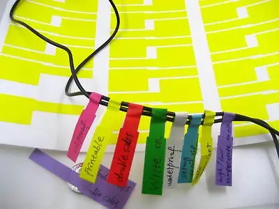 Waterproof Double Sided Printable Blank Write On Cable Sticker Cable Marker Tie • £3.49