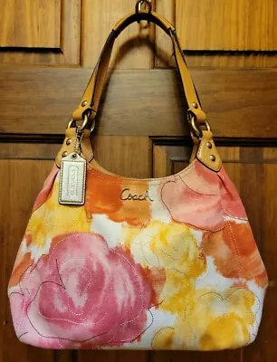 Coach F21897 Ashley Multicolor Floral Print Hobo Shoulder Bag Purse Handbag  • $185