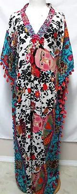 Antica Sartoria G Cirque Dress Cover Frida Khalo Beaded Kaftan One Size Fits All • $63.74