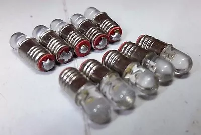 10x 12V E5 LES Lilliput LED Miniature Filament Replacement Screw G Scale Bulbs • £7.22
