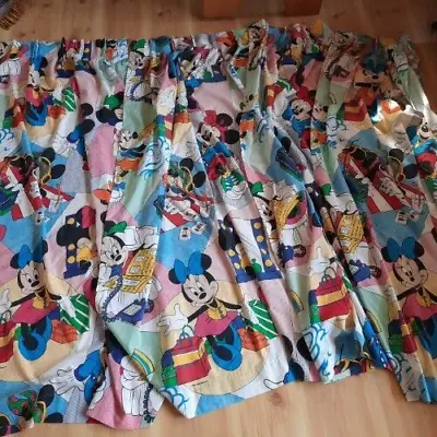 Vintage Pacific Minnie Mouse Curtains..4 Panels Pinch Pleat Curtains • $42