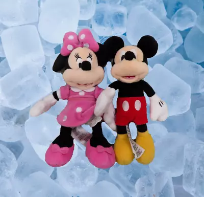 Disney Store Mickey & Minnie Mouse Mini Bean Bag Collectible Plush • $9.99