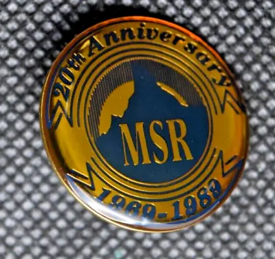 MSR 20th Anniversary Pin 1969-1989 Mountaineering Camping Fuel Bottles For Stove • $29.95