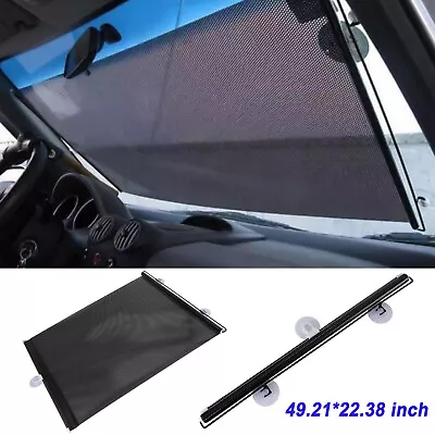 Front Car Retractable Windshield Sun Shade Visor SUV Window Folding Block Cover • $9.45