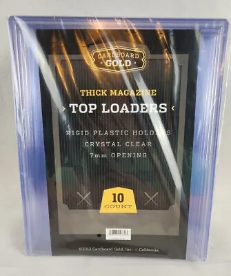 NEW! Cardboard Gold Thick Magazine Top Loaders 9 X 11.25 7mm 10 Count Pack • $24.99