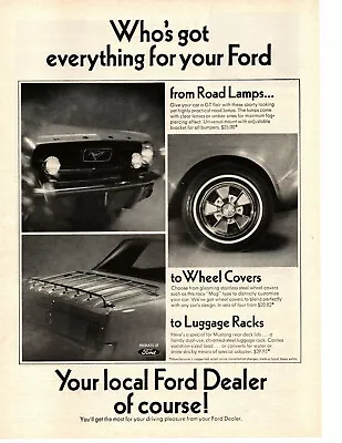 1966 Ford Mustang - Road Lamps Wheel Covers Luggage Racks ~ Original Print Ad • $11.95