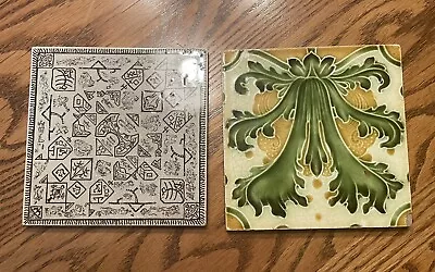 2 Vintage Tile Trivets - English Craftsman Style • $10