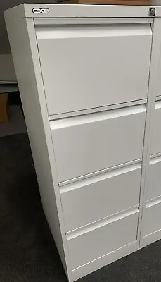 GO Office Metal 4 Drawer Filing Cabinet With Key_White • $180