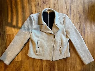 J.CREW Bonded Gray Moto Jacket Women's Never Worn Large • $38