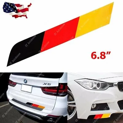(1) 7  Euro Germany Flag Color Stripe Decal Sticker For Car Exterior Decoration • $7.99