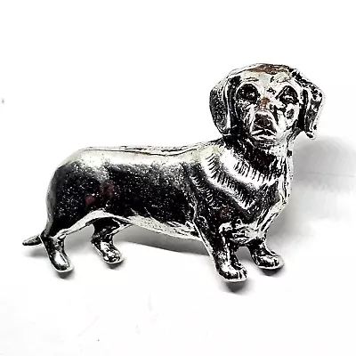 Dachshund Pin Badge Brooch Sausage Dog Pewter Brooch Badge Badge By A R Brown • $7.21