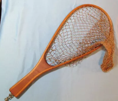 Vintage Wood Trout FLY FISHING HAND Landing NET ~  Sporting Cabin Lodge Decor • $119.03