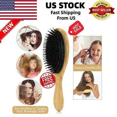 Hair Brush Boar Bristle Hair Brushes For Women Men KidBoar&Nylon Bristle Brush • $8.85