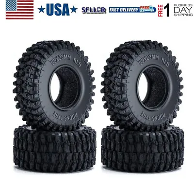 4X 1.0 Tire All Terrain 1/24 RC Crawler Tires For 1/18 TRX4M SCX24 FCX24 Upgrade • $11.99