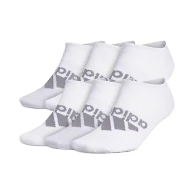 Adidas Athletic Superlite No Show Socks (6 Pairs) - One Size - White • $42.95