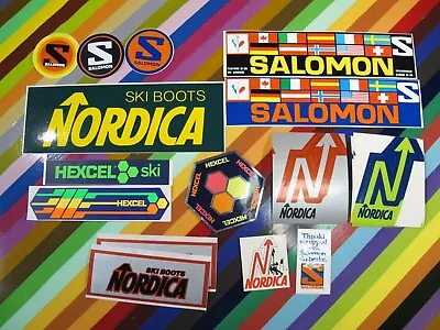 Vtg 1970s 1980s Ski Skiing Sticker - Salomon And Nordica  • $22