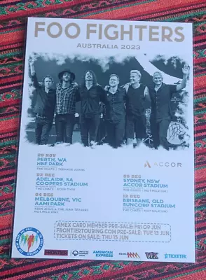 FOO FIGHTERS 2023 - Australia Laminated Tour Poster - But Here We Are - NEW • $15.80