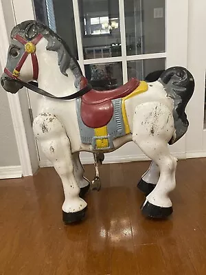 Antique Mobo Steel Ride On Horse With Rare Original Parts • $540