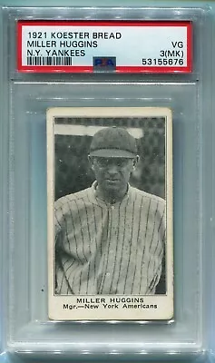 1921 Koester Bread  Miller Huggins PSA 3 MK • $315