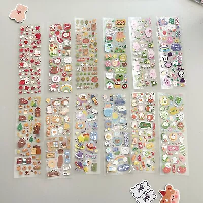 (2pc/All 12) Korean Style Polco Diary Holographic Cute Sticker Sheet Lucky Happy • $3.99
