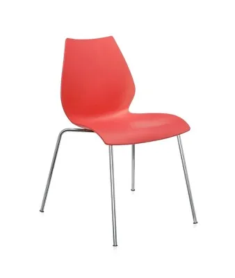 12 X Kartell Stackable Chairs By Vico Magistretti Red $150 Each $120 For All  • $1800