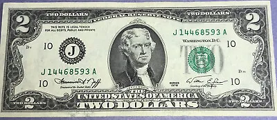 US Bicentennial $2 Two Dollar Bill SERIES 1976 CIRCULATED • $4.99