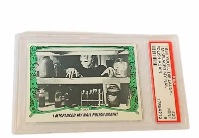 Monster Die Laughing 1980 Topps Universal Karloff Card PSA 9 Frankenstein #20 Sp • $760