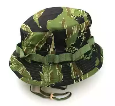 Vietnam Shooter's 2  Short Brim Boonie Cover- Tiger Stripe Boonie Hat Govt Issue • $29.95