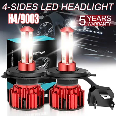 9003 H4 LED Headlight Bulbs Kit 10000W 1000000LM Hi/Lo Beam Super Bright White • $11.99