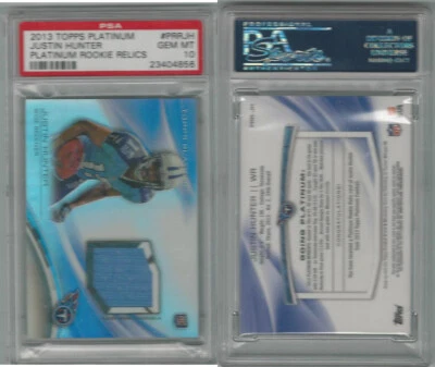 $10.99 • Buy 2013 Topps Platinum Football, #PRRJH Justin Hunter, Titans, PSA 10 Gem