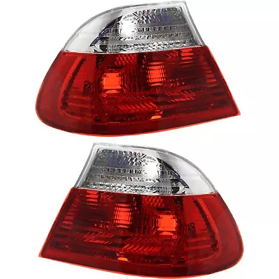 Halogen Tail Light Set For 2001-2003 BMW 330Ci Outer Clear & Red Lens 2Pcs • $112.04