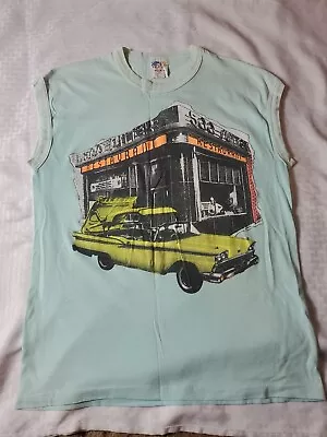 Vintage DG Sportswear Muscle Tank Retro Shirt 80's Single Stitch Old Car Medium • $10