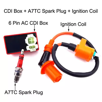 Racing Ignition Coil AC CDI Spark Plug A7TC For Chinese GY6 50cc 125 150cc Moped • $16.98