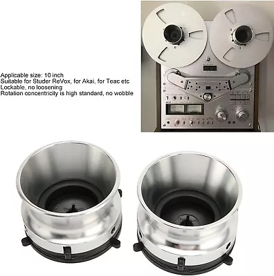 Aluminum Pair NAB Hub Adapters 10 Inch Opener Loading Device Reel To Reel Silver • $38.95