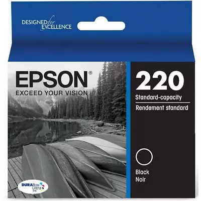 Epson 220 Standard Capacity Black Ink Cartridge EXP 06/2025 5589 • $12