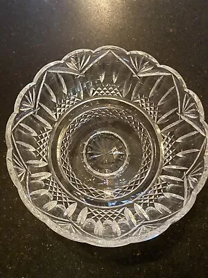 WATERFORD CRYSTAL 9.5” Classic Vintage Scalloped Edge LARGE Fruit BOWL 7.3lbs • $20