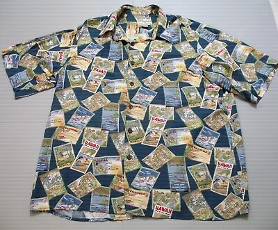 Reyn Spooner 100% Vintage Rayon Mele Kalikimaka Shirt Mens L - Actual XL • $35.95