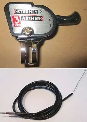 Sturmey Archer 3 Speed  Classic Trigger Shifter Or SA 3 Speed Cable  (Options) • $9.98