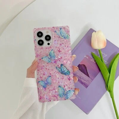 $11.49 • Buy Flowers Cover For IPhone 14 13 12 11 Pro Max XS XR 8 7 Plus Clear Butterfly Case
