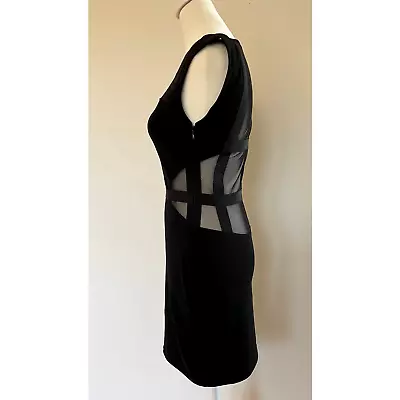 Elizabeth And James Mesh Cut Out Dress Size S (sheer Panels Mini Bodycon LBD) • $60