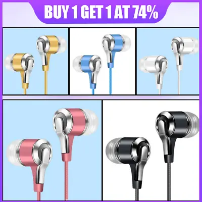 Earphones Wired Headphones In Ear High Definition Deep Bass 3.5mm AUX Jack NEW • £2.99