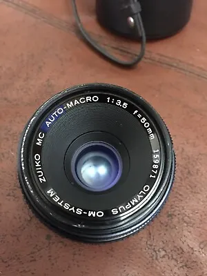 OLYMPUS OM ZUIKO AUTO-MACRO 50MM F3.5 LENS -Good Condition • £60