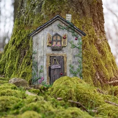 1PC Yard Art Miniature Fairy Gnome Garden Decor Fairy Door Door Figurines 3.93in • $7.75