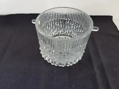 Vintage Teleflora Water Drop Glass Ice Bucket Made In France No Handle • $12.99