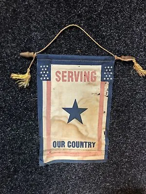 Vintage WW2 Military - Serving Our Country - Banner • $20