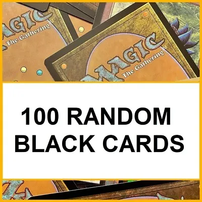 MTG 100 Random Black Cards Bundle Joblot - Magic The Gathering Cards Lot Offer • £7.50