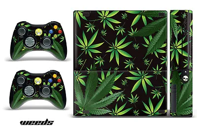 $8.95 • Buy Skin Decal Wrap For Xbox 360 E Gaming Console & Controller Sticker Design WEED K