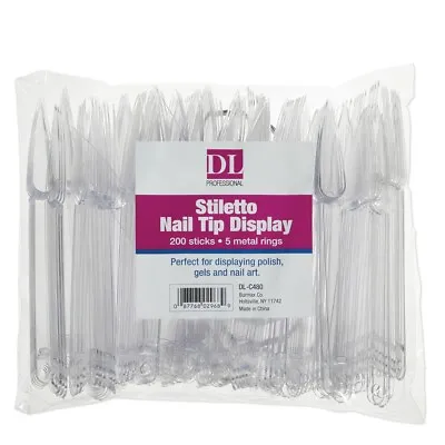DL Professional Stiletto Nail Tip Display DL-C480 200 Sticks • $14.50