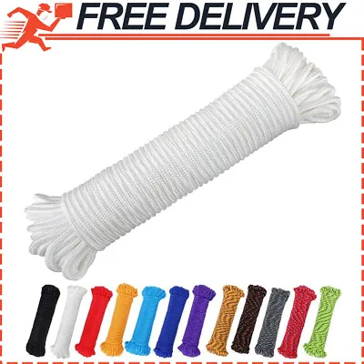 Nylon Poly Rope Flag Pole Polypropylene Clothes Line Camping 90 Ft 1/4 Inch • $10